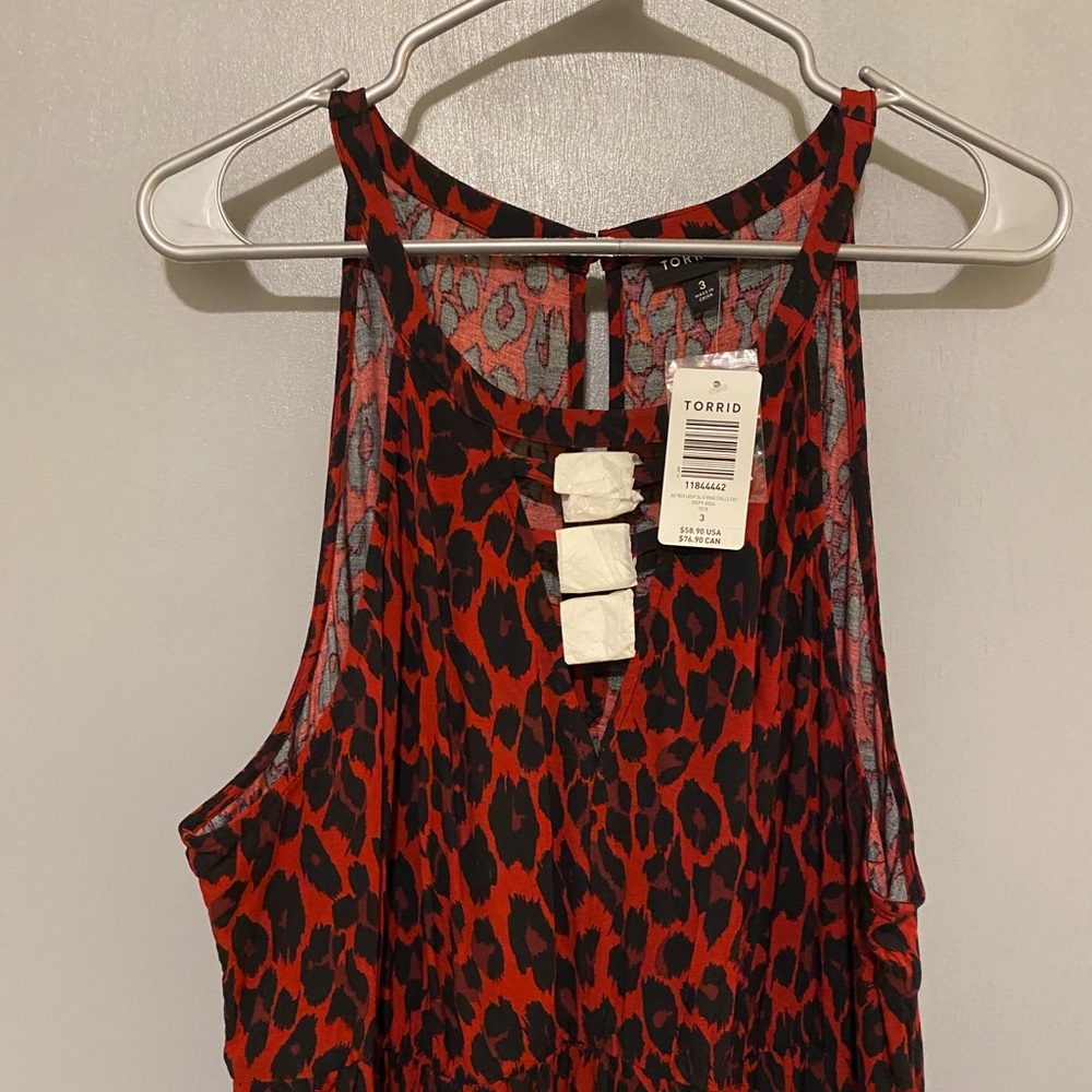 NWT red/black leopard dress - Picture 9 of 10